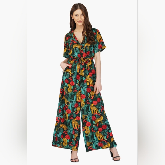 America & Beyond Jaguar Paradise Jumpsuit - Picture 1 of 9